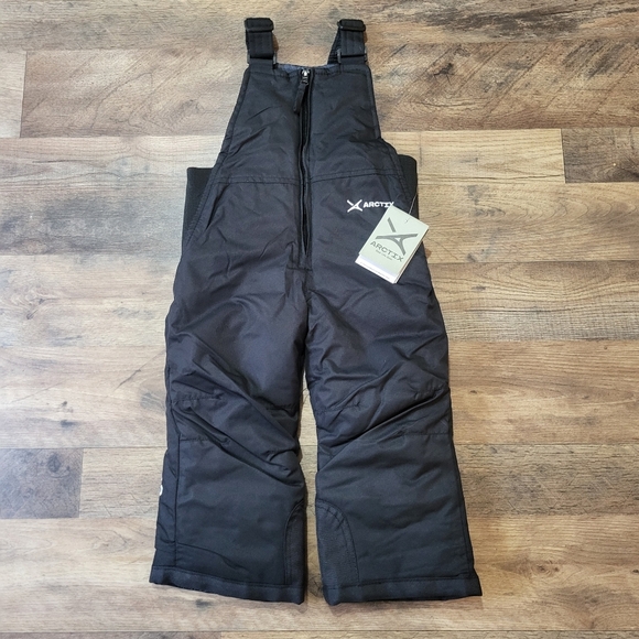 NWT Kids Black Insulated Bib Overalls Size 2T - Picture 1 of 7